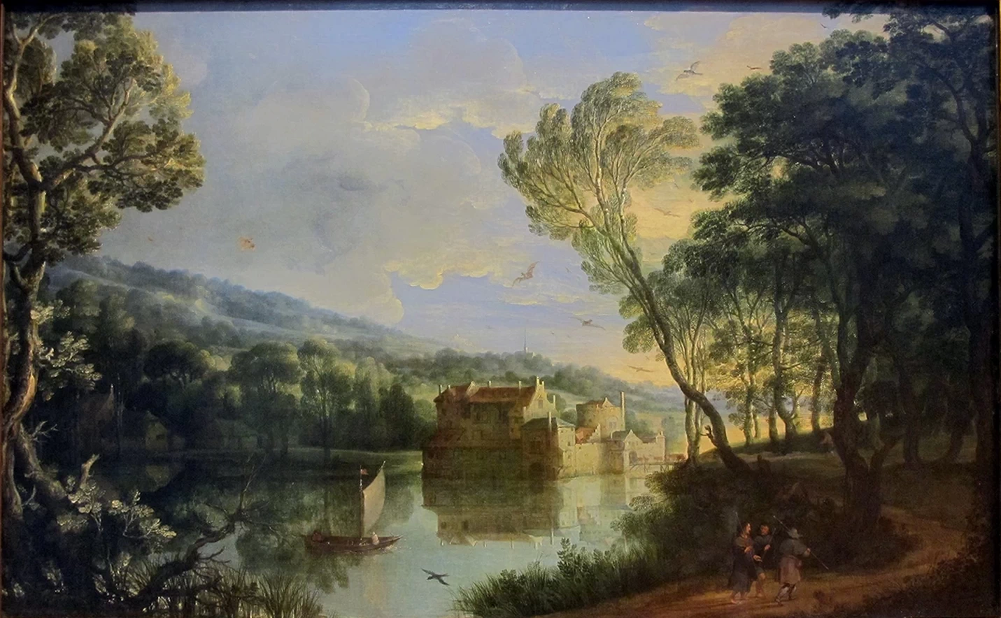 Paesaggio con fiume (Cristo e i discepoli sulla strada di Emmaus) - Gallerie degli Uffizi, Firenze